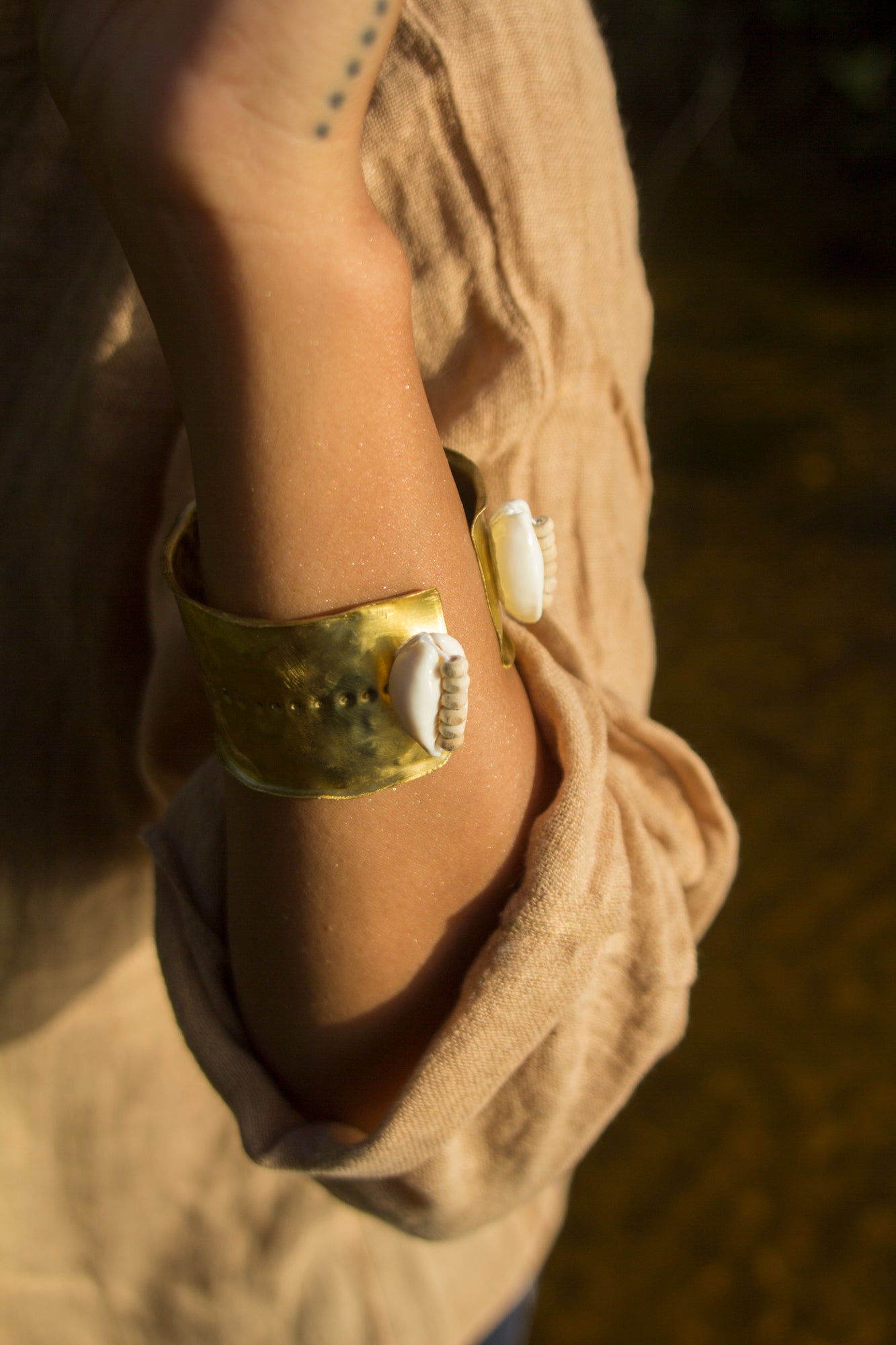 Wide Cowry Cuff