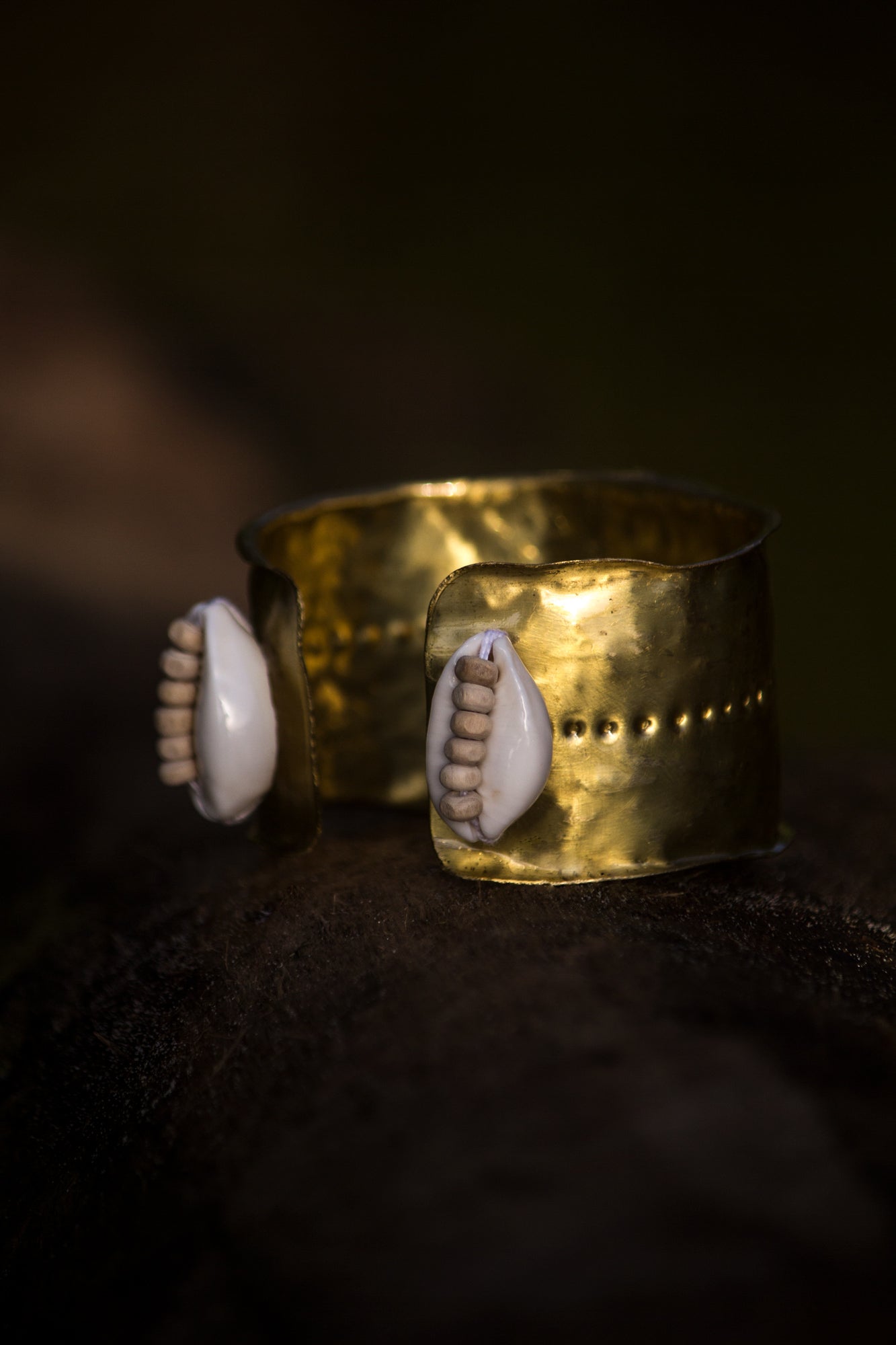 Wide Cowry Cuff