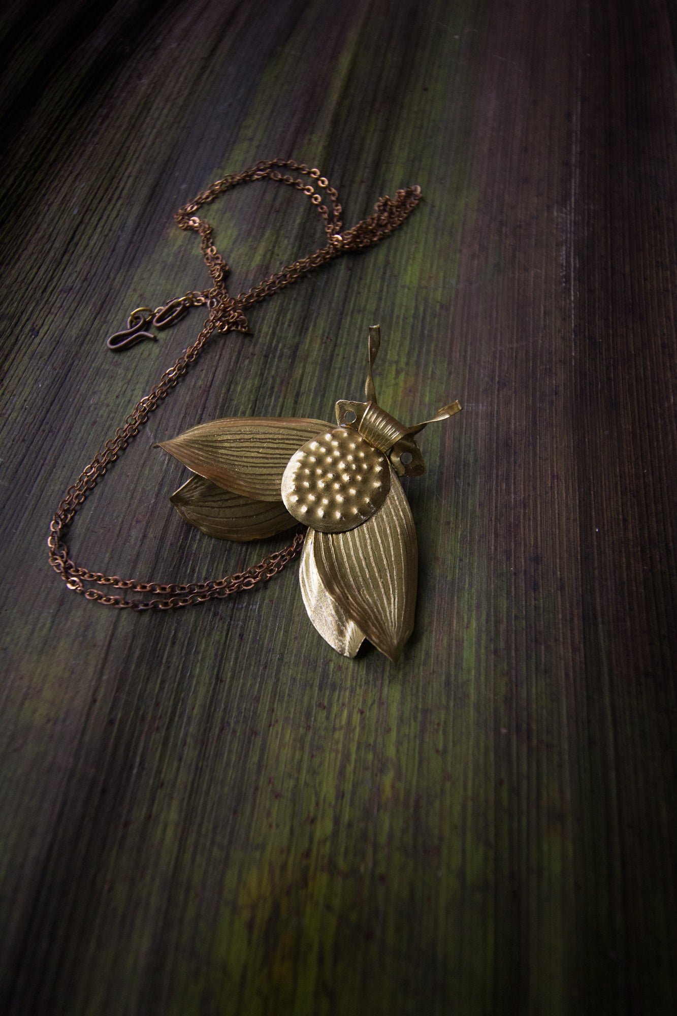 Rosy Mapel ~ Moth pin cum necklace