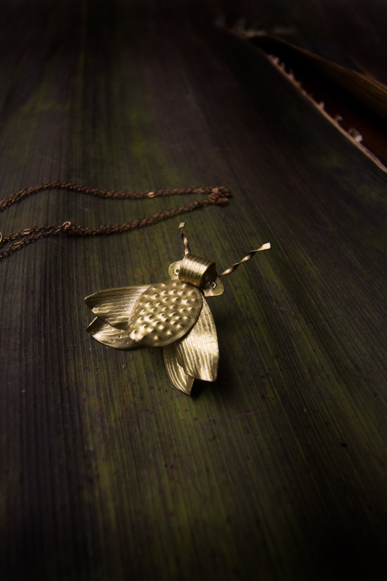 Rosy Mapel ~ Moth pin cum necklace