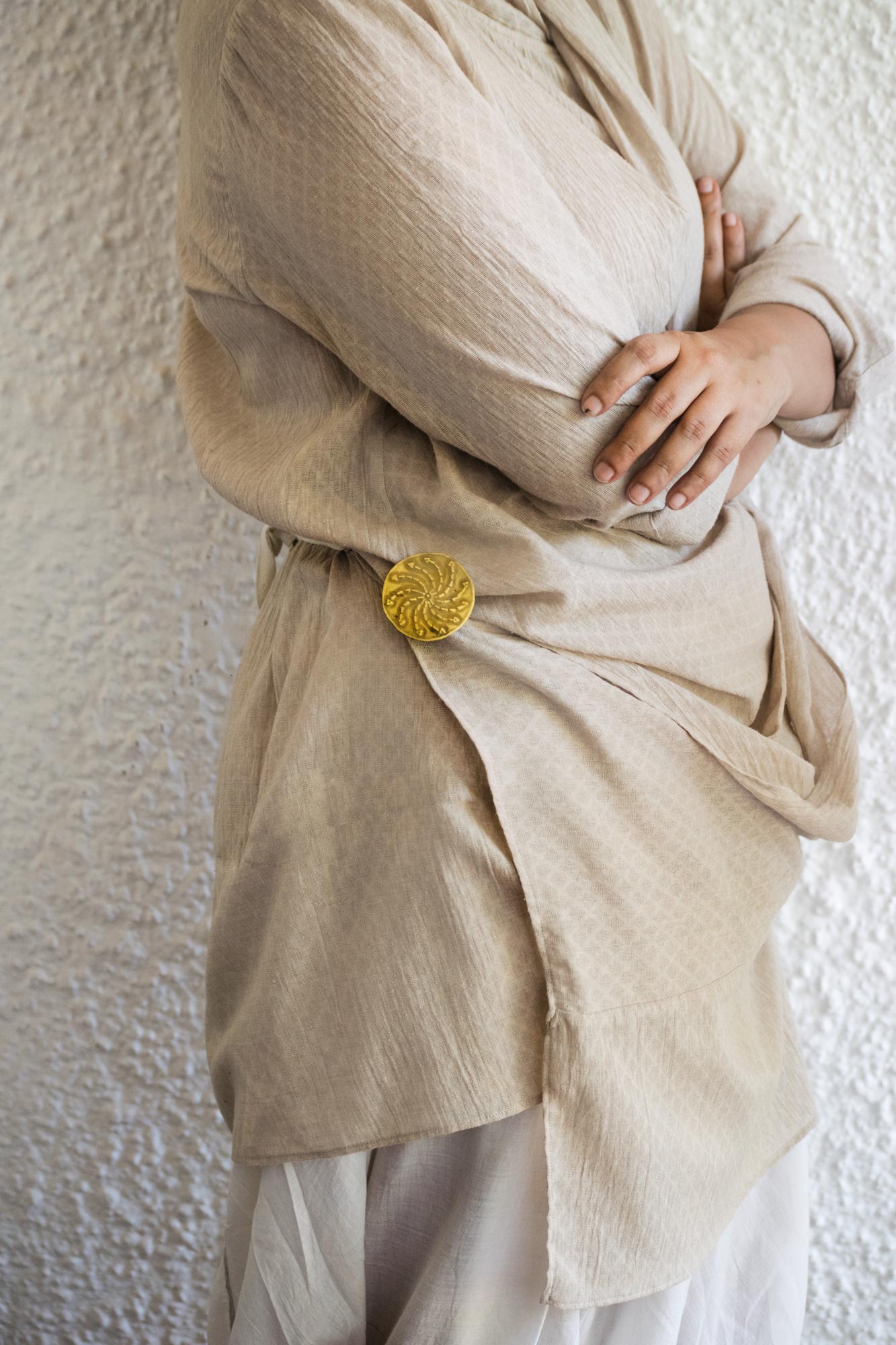 Tribal circle & rectangle pin set