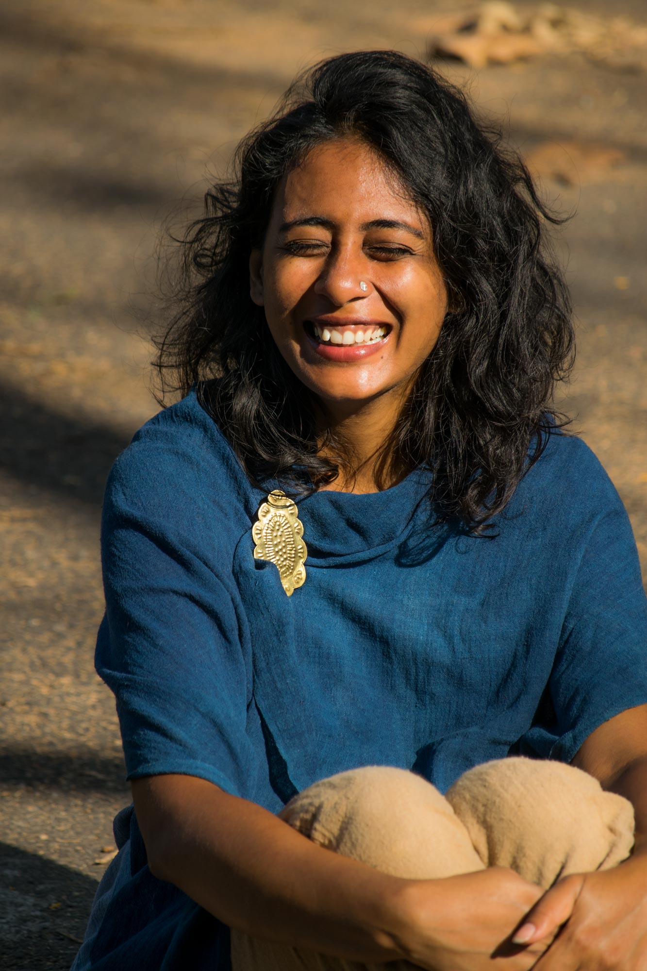 Tribal cloud & oblong brooch set