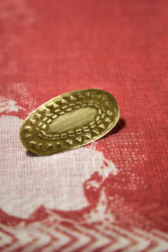 Tribal oval brooch